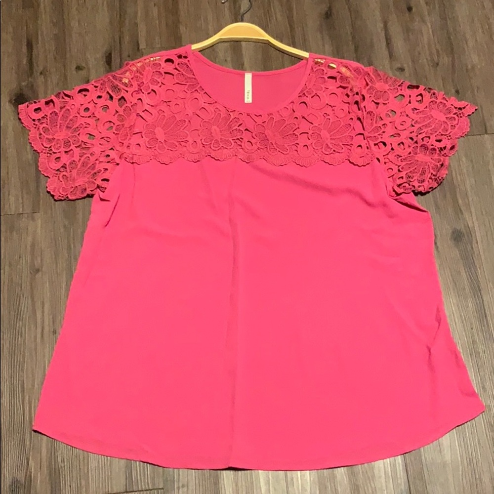 Barbie pink plus-size Blouse